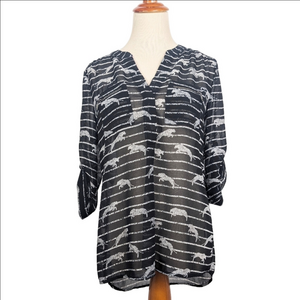 reitmans Sheer Blouse Small